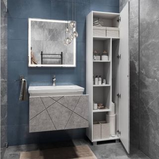 Тумба под раковину подвесная Vigo Geometry 034 70 см бетон